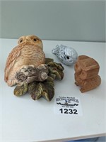 Carved owls