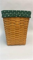 Longaberger Medium Waste Basket With Liner and