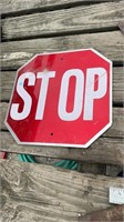 Metal Stop sign.