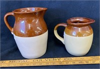 Brown and Cream Pitchers
