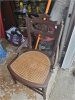 Antique Cane Bottom Victorian Chair