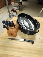 Roaster Pan & Revere Knife Set