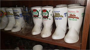 15 plastic Dixie Stampede boots