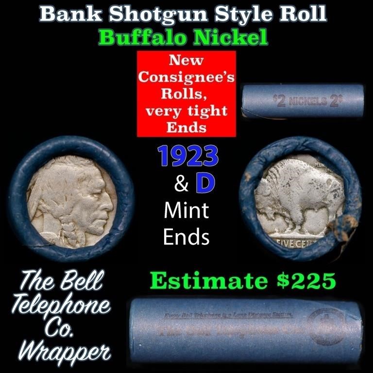 Buffalo Nickel Shotgun Roll in Old Bank Style 'Bel