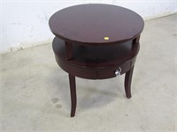 Well Worn Circular, Cherry Wood Side Table