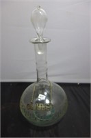 CRYSTAL CLARET DECANTER W/GLASS STOPPER