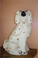 PAIR STAFFORDSHIRE DOGS IN SEATED POSITION - 15"