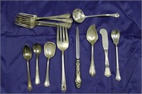 13 PCS. STERLING FLATWARE MIXED PATTERNS, APPROX.