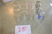 SWANKY SWIGS LOT, 12 JUICE GLASSES