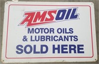 "AMSOIL MOTOR OILS" METAL SIGN