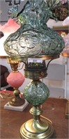 Fenton Poppy dresser lamp-green