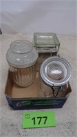 Glass Canisters Lot