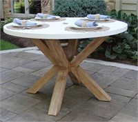 Outdoor Interiors Eucalyptus Wash Dining Table