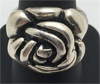 Sterling Silver Rose Ring