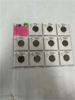 11-Coin Set WWII Jefferson Nickels 1942-1945