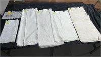Gray Linen Cloth, 2- 48”x48” White Liners, Cream