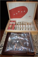 Rogers Brother Plated Cutlery & Tray
