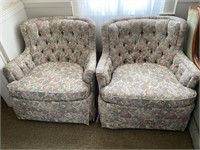 Pair of Vintage Cloth Chairs