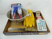 Lot of Misc. Home Goods - Gloves Colander Nail