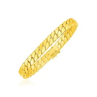 14k Gold Mens Curb Chain Bracelet