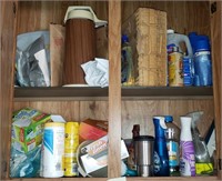C - THERMOS, BASKET, CLEANING SUPPLIES & MORE