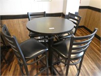 30in Round Bar Table with 4 Chairs
