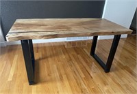 New Maple spalted Slab table live edge 30x60x30