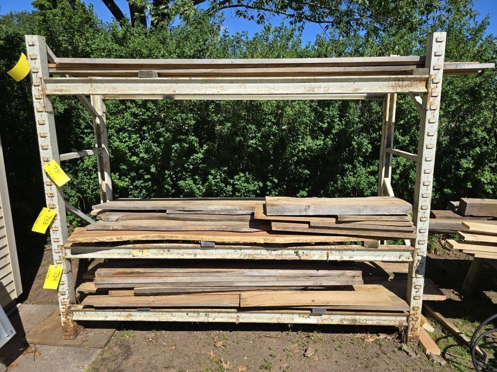 Heavy duty metal lumber rack 79" t x 96" w x 30" d