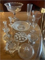 Preserve stand & misc glassware