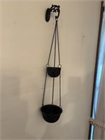Wrought iron hanging baskets
