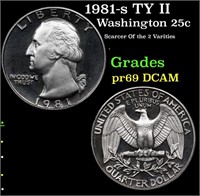 Proof 1981-s TY II Washington Quarter 25c Grades G