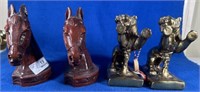 2 Pair of Figural Animal Bookends