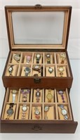 Vintage watch collection with case
