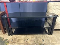 Black Glass TV Stand