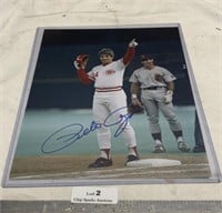 Signed Pete Rose 8x10 Color Photo