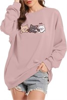Kawaii Cat Graphic Sweatshirt