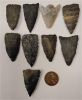 (9) Native American Arrowheads