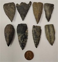 (8) Native American Arrowheads