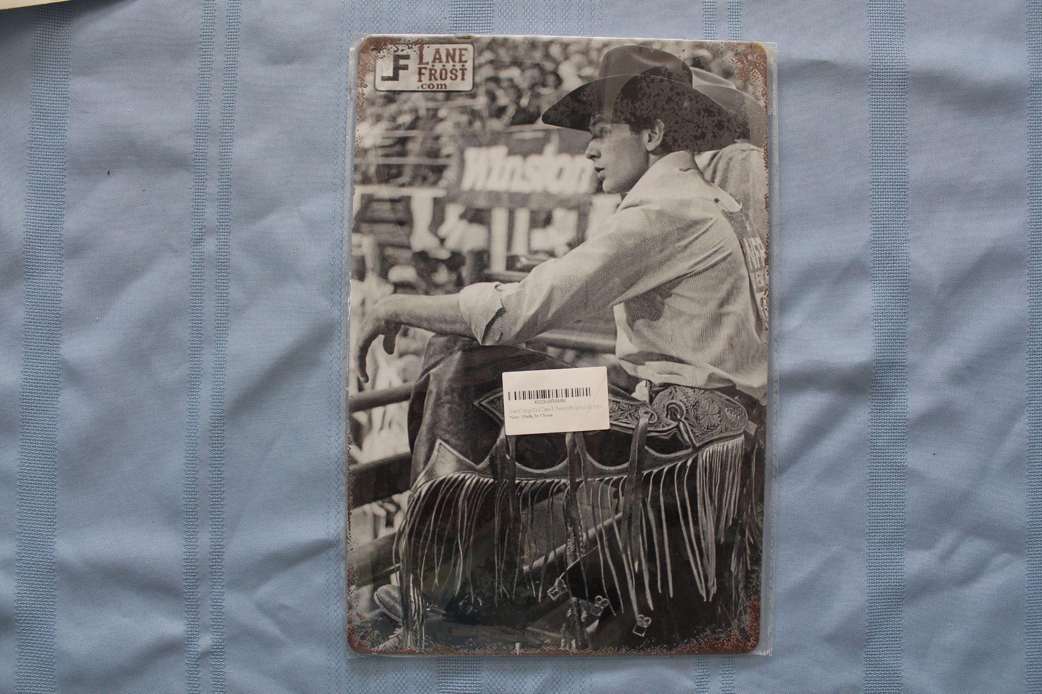 Retro Tin Sign Cowboy