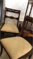 Set of dining chairs, fabric seats