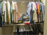 Shirts (mostly large), jeans (mostly 32/30)