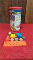 PLAYSKOOL TINKERTOY CONSTRUCTION SET WITH PLASTIC