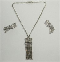 HOBE RHINESTONE EVENING JEWELRY SET CIRCA 1950'S