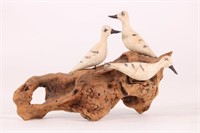 Handcarved and Painted Miniature Shorebirds