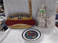 2 Religious Figures & Frankfurters Hot Dog Sign