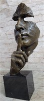 Signed Salvador Dali Abstract Man Bronze Sculpture