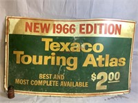 1960's Texaco Touring Atlas Sign & Home Lubricant