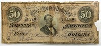 Feb 17, 1864 Confederate States $50 Note