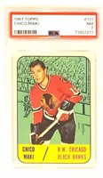 1967 Topps Hockey #111 Chico Maki PSA 7 NM