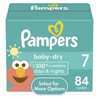 84-Pk Pampers Baby Dry Diapers Size 7